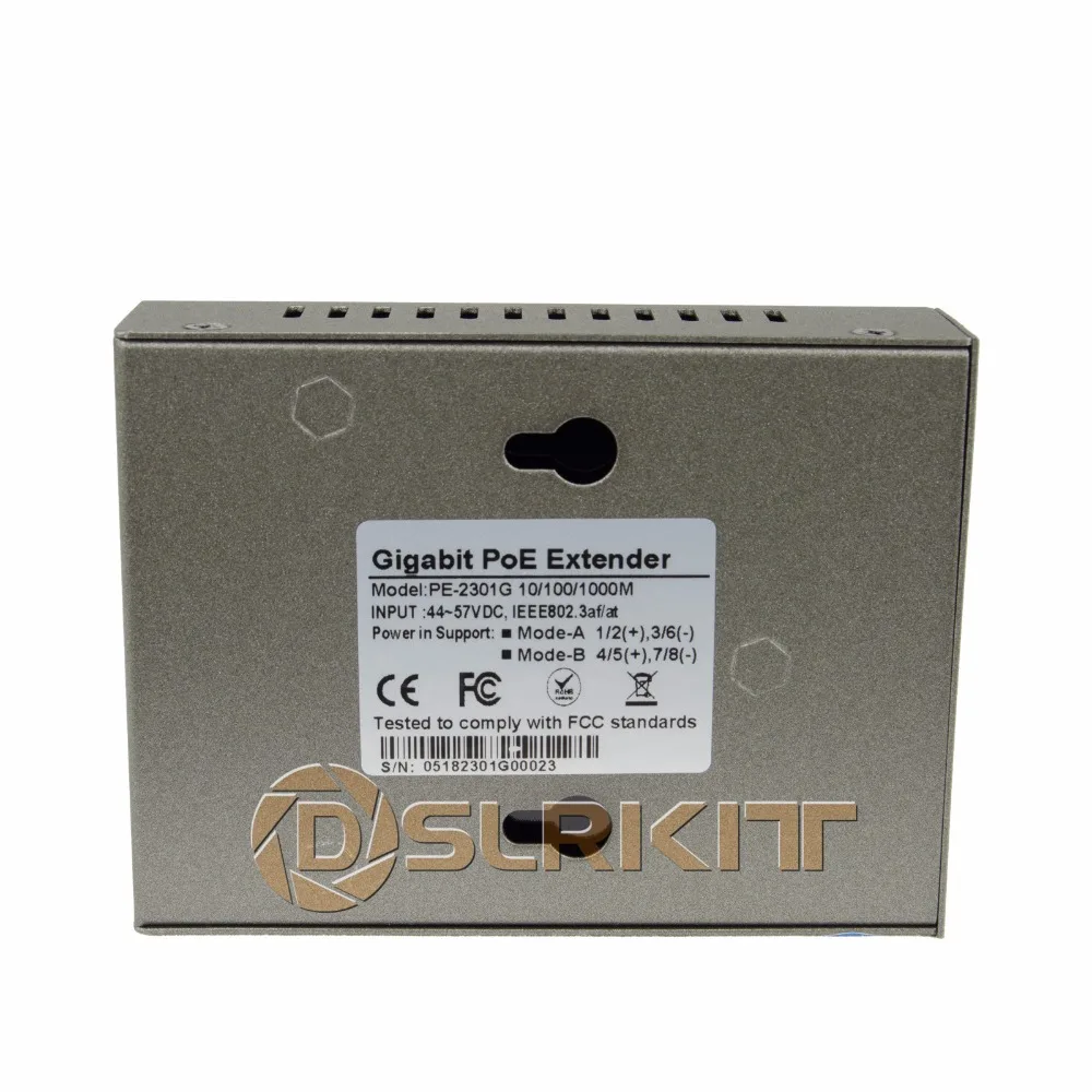 DSLRKIT Gigabit PoE Extender 100-400 meter 802.3at Power over Ethernet Repeater 1000 Mbps
