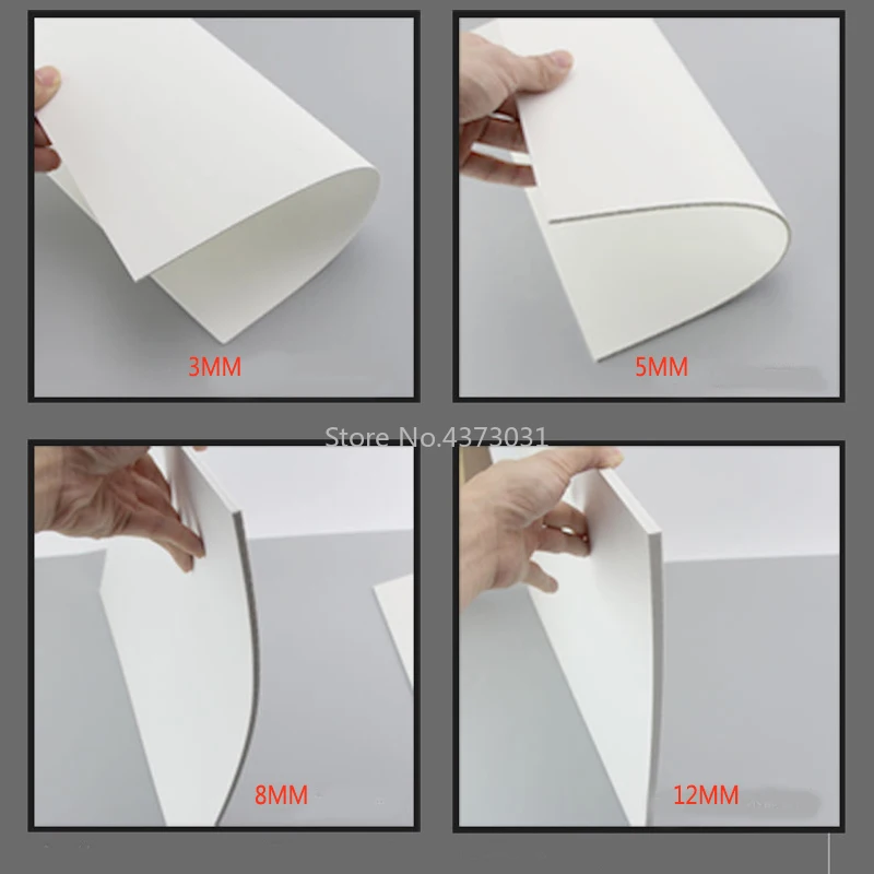 2 pezzi 300x400mm pannello in schiuma PVC bianco materiale per la produzione di modelli tavola piatta in plastica per materiali modello di edificio fai da te