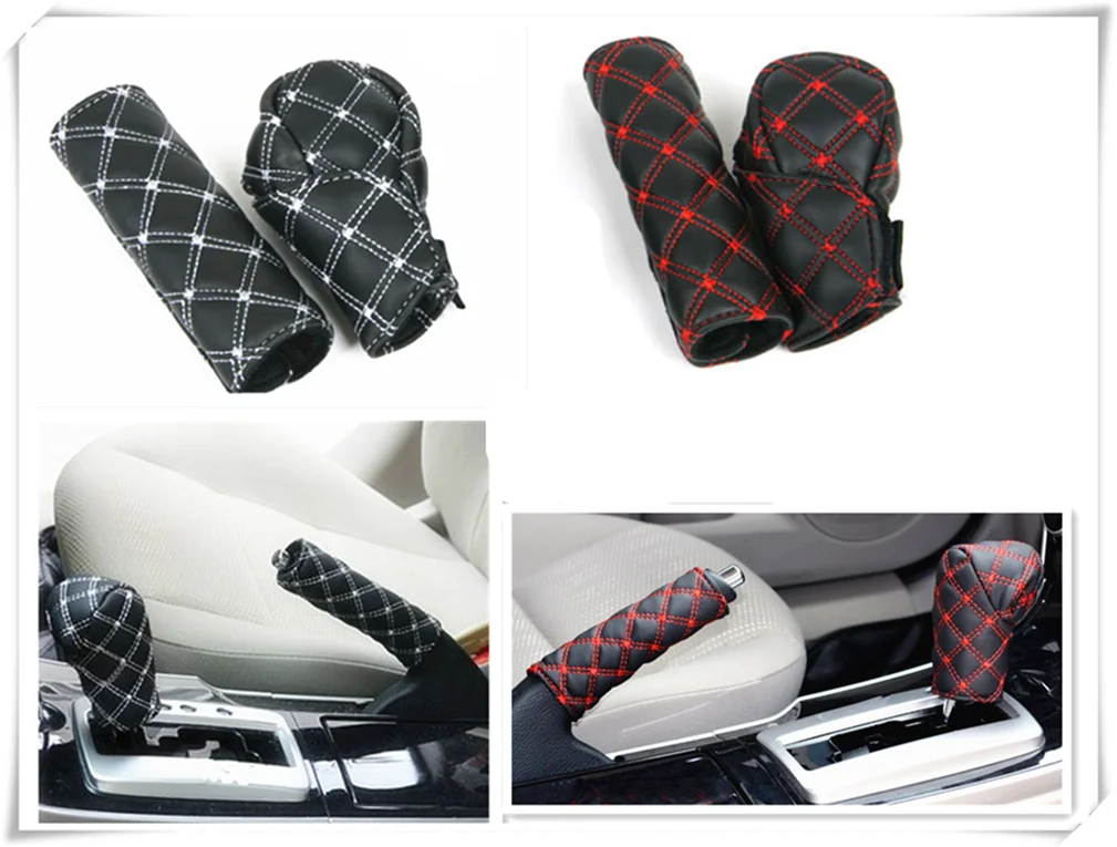 Car interior hand brake shift knob cover gear box 2 pieces / set for Ford SVT Reflex Freestar F150 Crown BF 4-Trac