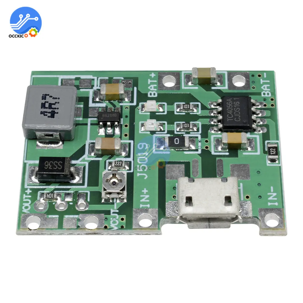 BMS Lithium li-ion 18650 3.7V 4.2V scheda caricabatteria USB DC-DC Step Up Boost Module per caricabatterie Power Bank