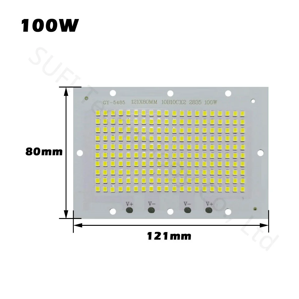 Full Power LED Floodlight 10W 20W 30W 50W 100W 150W flood light source SMD2835 chip White LED PCB board for DIY LED floodlight