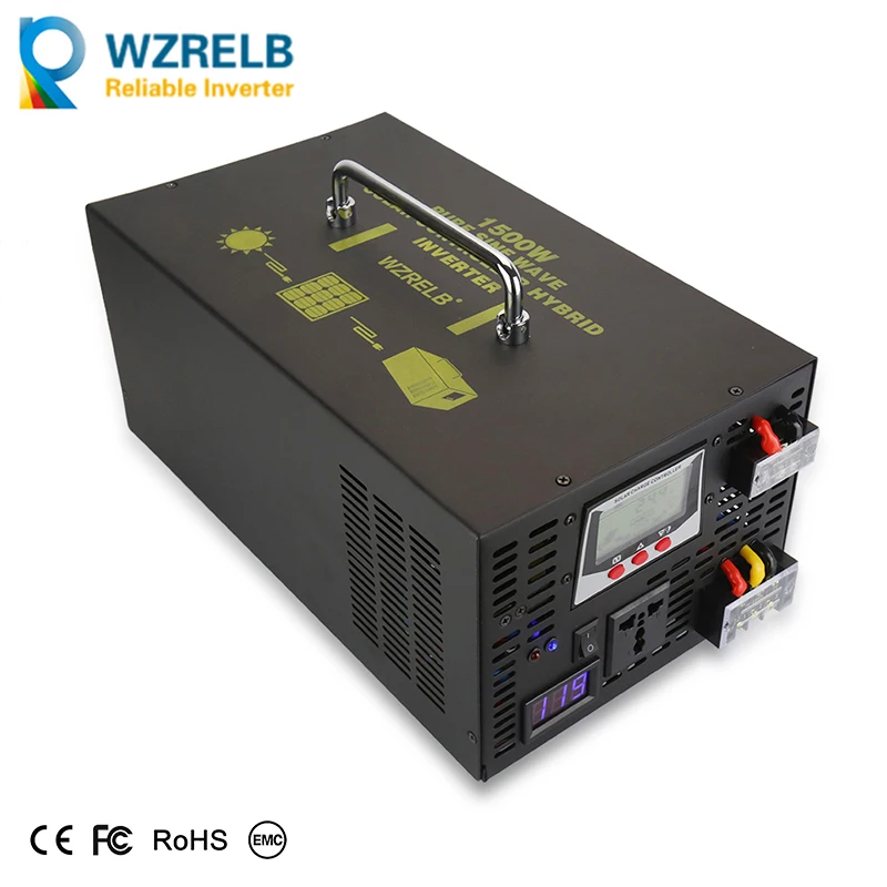 Pure Sine Wave Micro Grid Tie Inverter DC 12V/24V To AC 120V/240V 1500W Peak Power Inverter Voltage Convertor Transformer