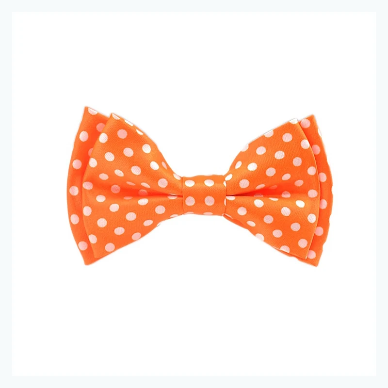 

Bow Ties Fluorescent orange White Spots Children Bowtie Boy's Girl's Kids"Polka Dot " Tuxedo Dress Cute Butterfly Knot Gift