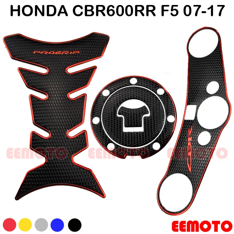 

Motorcycle Tank Pad Triple Tree Top Clamp Upper Front End Decals Stickers For CBR 600RR CBR600RR F5 2007-2017 2016 2015 2014