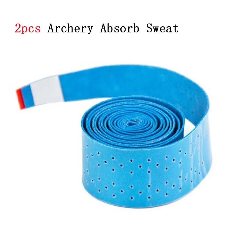 2pcs Archery Absorb Sweat Band 4Colos Bow Riser Tape  Non-Slip Stretchy Handle Grip Band Rope Wrap Shock Absorb