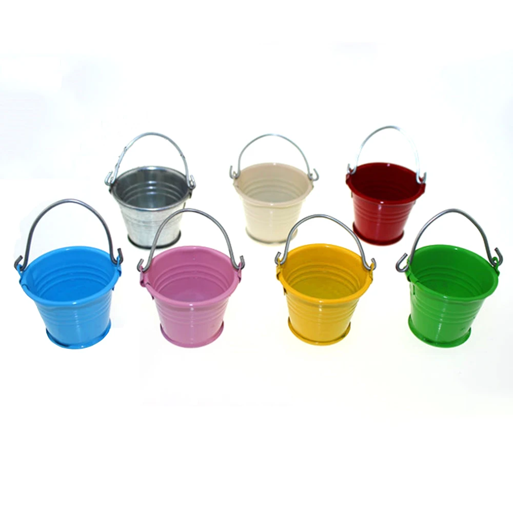 RC Car Accessories Decoration Mini Metal Bucket for 1/10 RC Rock Crawler Axial SCX10 TAMIYA C01 RC4WD D90 TF2 TRX4