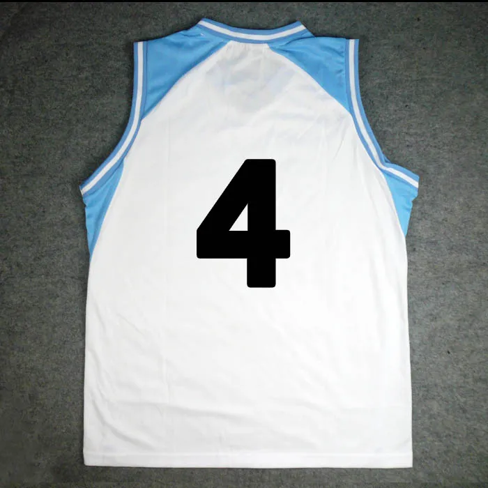 Anime KUROKO'S BASKETBALL Kuroko No Basuke Cosplay Rakuzan School #4 Akashi Seijuro Basketball Jersey Uniform Halloween Costume