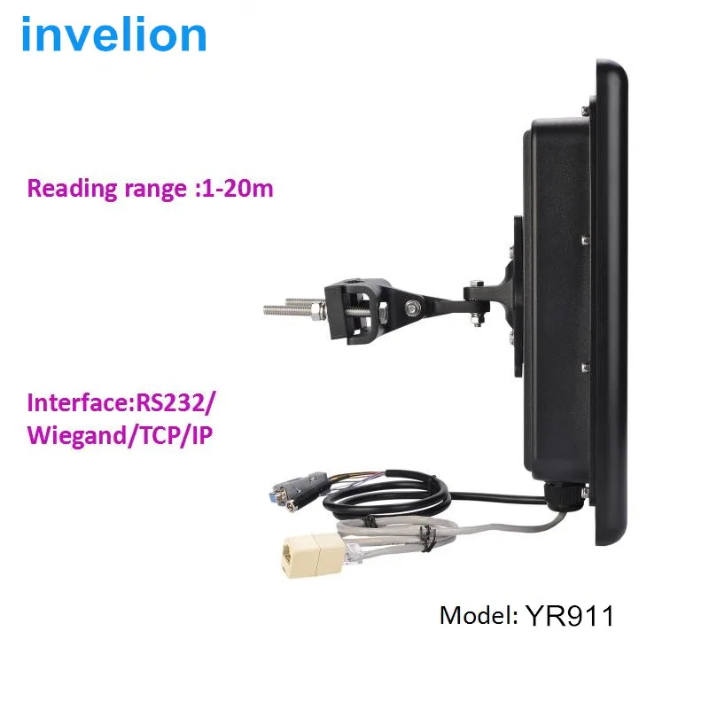 RS232/Wiegand 26/wiegand 34 TCP IP Integrative UHF RFID Reader wireless 915mhz 865mhz 15-20m parking lot control