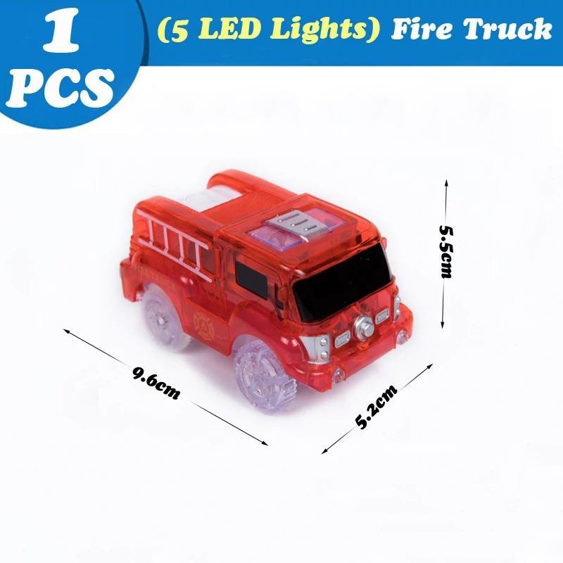 Magical New 12 styles Racing Car For Tracks With LED light baby toy Fire truck police cars Gifts Educational toys for children