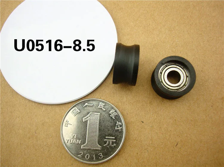 5 * 16 * 8.5 mm pulley encapsulates the embedded bearing plastic coated nylon wheel