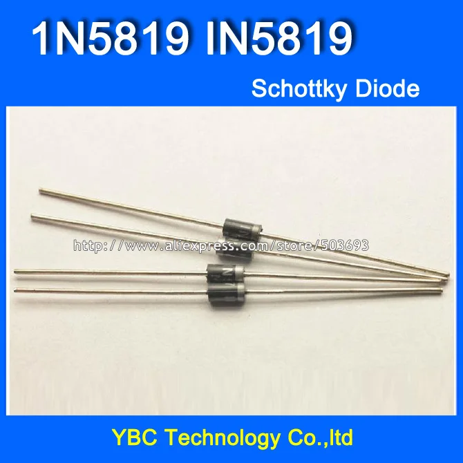 200pcs/lot 1N5819 IN5819 1A/40V  Schottky Diode