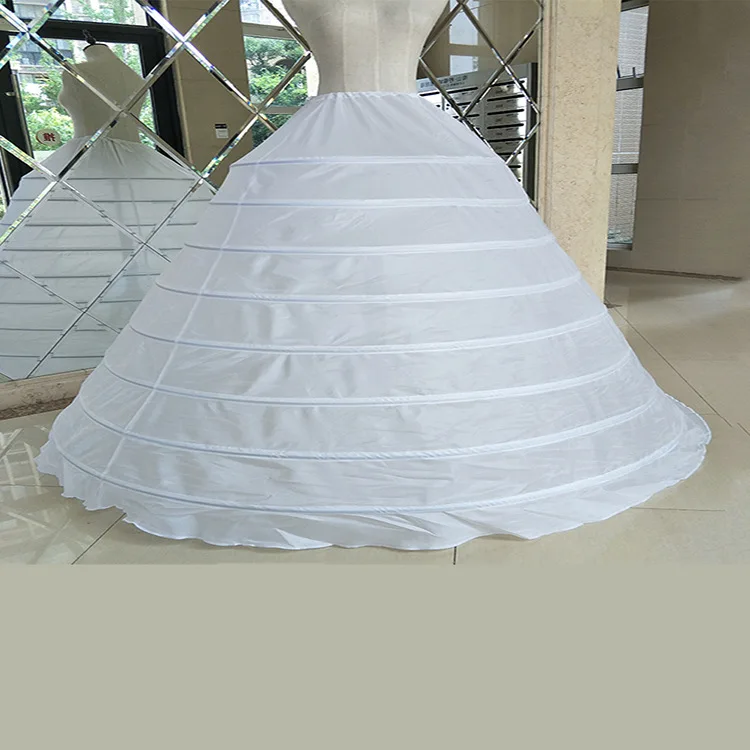 Ball Gown Wedding Petticoat Bridal Underskirt Crinoline 8 Hoop Tulle Puffy Undergarment Slip Wedding Dress Quinceanera Accessory