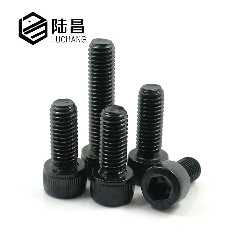 Luchang Free Shipping Etric Thread M3 Alloy Steel Black Grade 12.9 Alloy Steel Hex Socket Cap Model Toy Car Screw Bolts