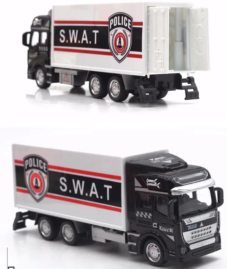 1:48 scale metal truck model,High simulation alloy truck model,Rescue truck crane truck transport vehicle,free shipping