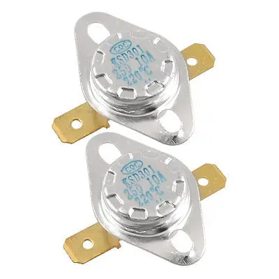 2 Pcs 220C Normal Tertutup 250V AC 10A Thermostat KSD301