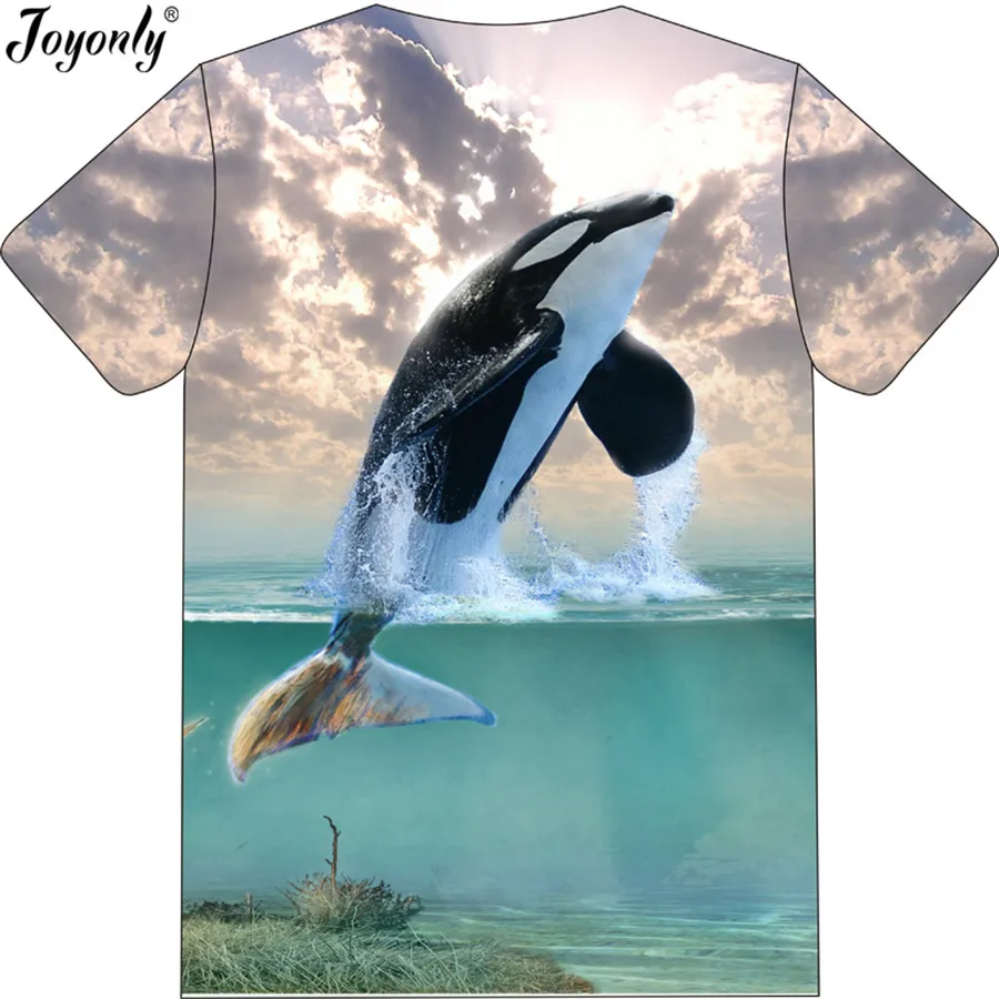 Joyonly Boys Girls 3D T-Shirt Space Galaxy Sea Fish Whale Water Printed T Shirt Funny Tees 2022 Summer Children Brand Clothing