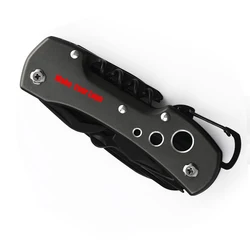 Free Custom Logo Titanium Black Multifunctional Swiss Knife Multi Purpose Folding knife Camping Survival Multi Tool Knife