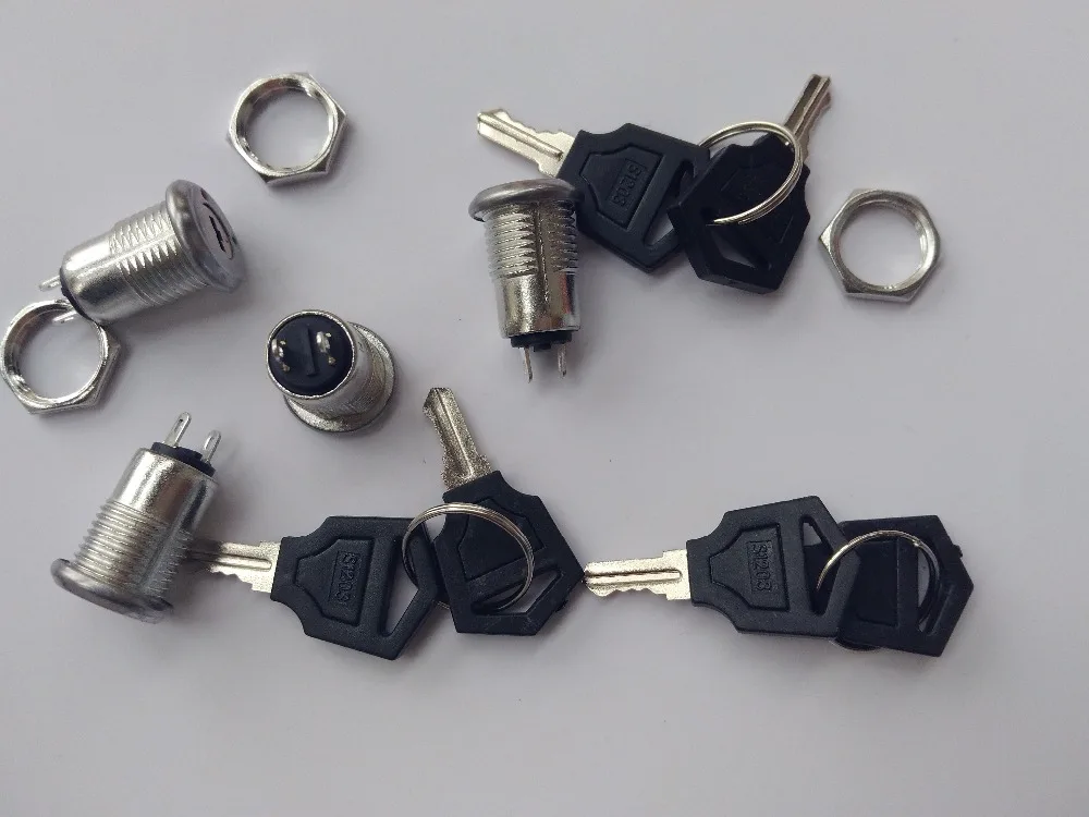 

10pcs/lot Pcs Key Switch on Off Key Lock Switch K8 20x11.3mm