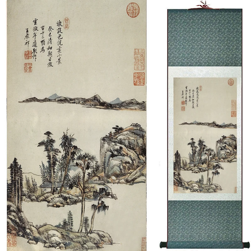 

Mountain and River painting Chinese scroll painting landscape art painting Chinese traditional painting 18101914