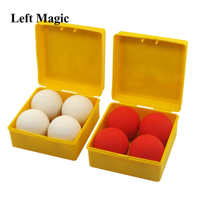 Good quality Best one ball to four white red Soft rubber Multiplying Ball stage magic tricks magician props magic toy 83150