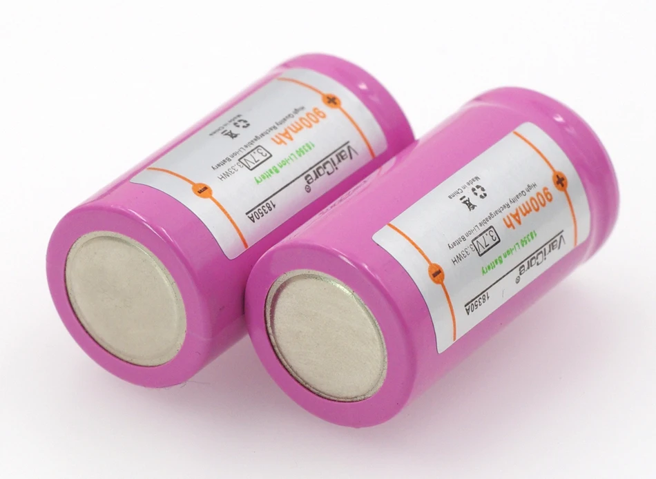 3 pièces VariCore-Batterie au lithium ICR 18350, lampe cylindrique électronique, aste physiquement, 900 mAh, 3.7 V, 24.com