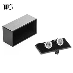 Boxing Day Promotion 60pcs Black Faux Leather Mens Jewelry Cufflinks Box Gift Storage Case Cuff Links Holder Organizer Casket