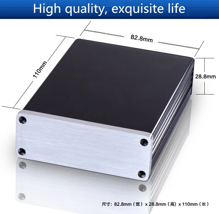HIFI Mini amplificador de alumínio chassis/Instrumentos de Chassis/amplificador Do Tubo amplificador/AMP Caixa/caso/caixa DIY (82.8*28.8*110mm)