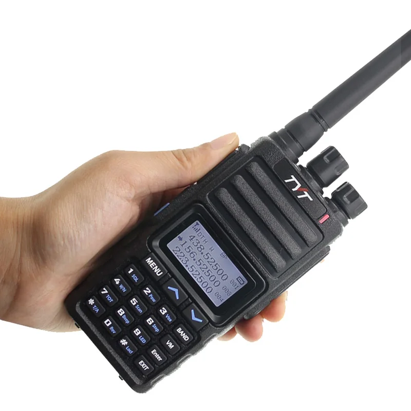 TYT TH-350 트라이 밴드 아마추어 햄 라디오 FM 트랜시버, 136-174MHz 220-260MHz 400-470MHz 대기 디스플레이, 무선 통신