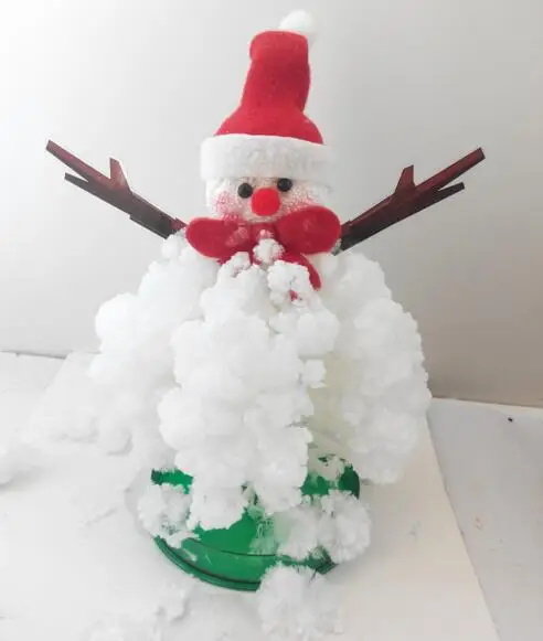 2020 22x9cm DIY White Magic Growing Paper Snowman Tree Grow Snow Man Crystals Christmas Trees Kids Toys For Children Novelties