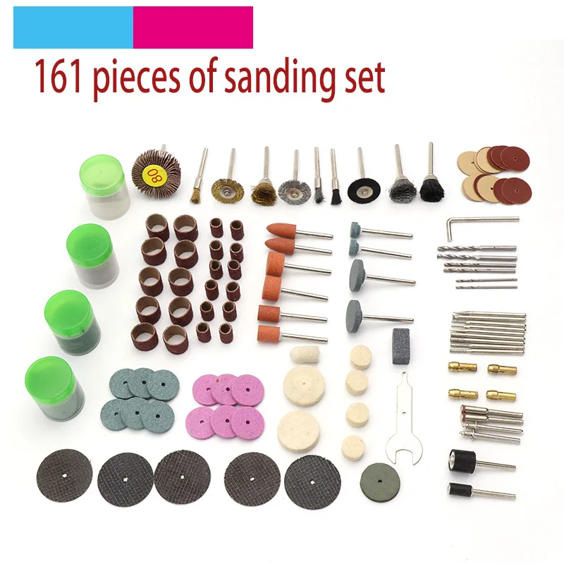 

140-161pcs 3mm Shank Grinding Head Wood Metal Engraving Electric Rotary Polishing Abrasive Tools Accessories for Jade