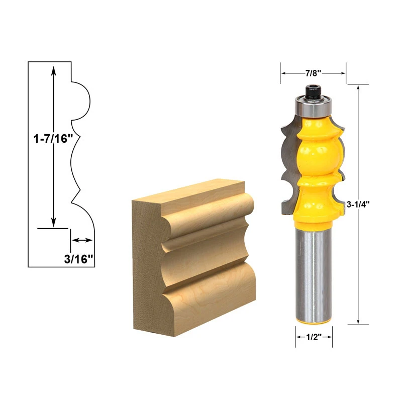 

1pcs Architectural Molding Router Bit - 1/2" Shank