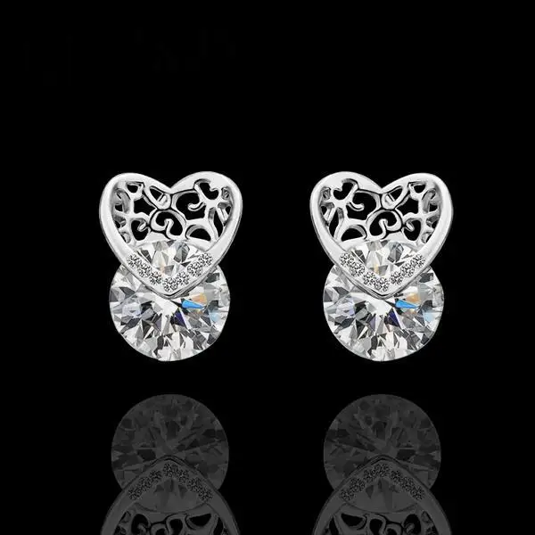 INALIS Classic Full of Crystal Rhinestone Clover Flower Big Stud Earrings for Woman Fashion Wedding Earrings Wholesale E438