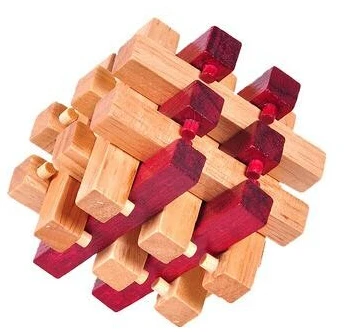 Cổ điển 18-piece IQ Bằng Gỗ Burr Brain Trêu Ghẹo Trò Chơi Câu Đố cho Người Lớn Trẻ Em