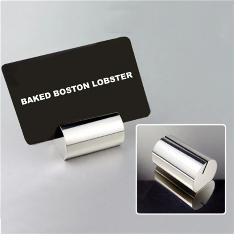 Stainless steel solid table number hotel seat card table card menu card insert menu folder buffet menu card