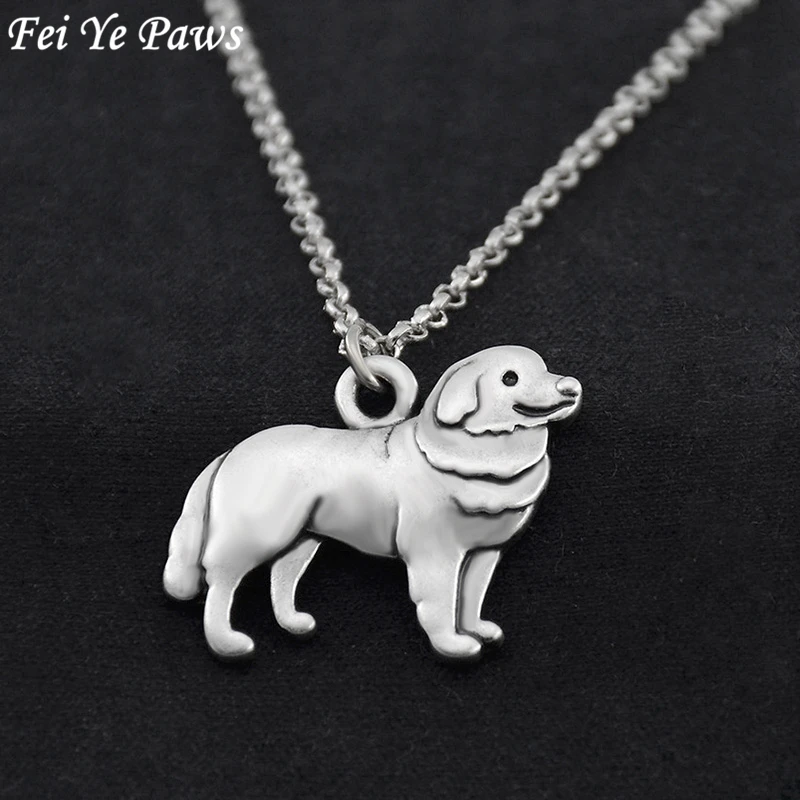 

Vintage 3D Great Pyrenees Pendant Stainless Steel Chain Necklaces Colar Boho Dog Charm Pendants Women Men Jewelry Unique Gifts