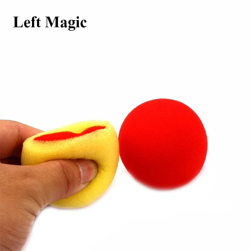 2 Pcs/ Set Color Change Sponge Ball Magic Tricks Fun Super Soft Sponges Changing Ball Square Close Up Stage Magic Props