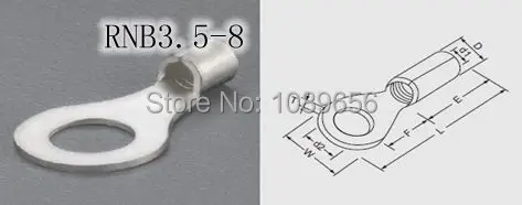 

RNB3.5-8 TO Circular Naked Terminal Cold pressed terminals 1000pcs