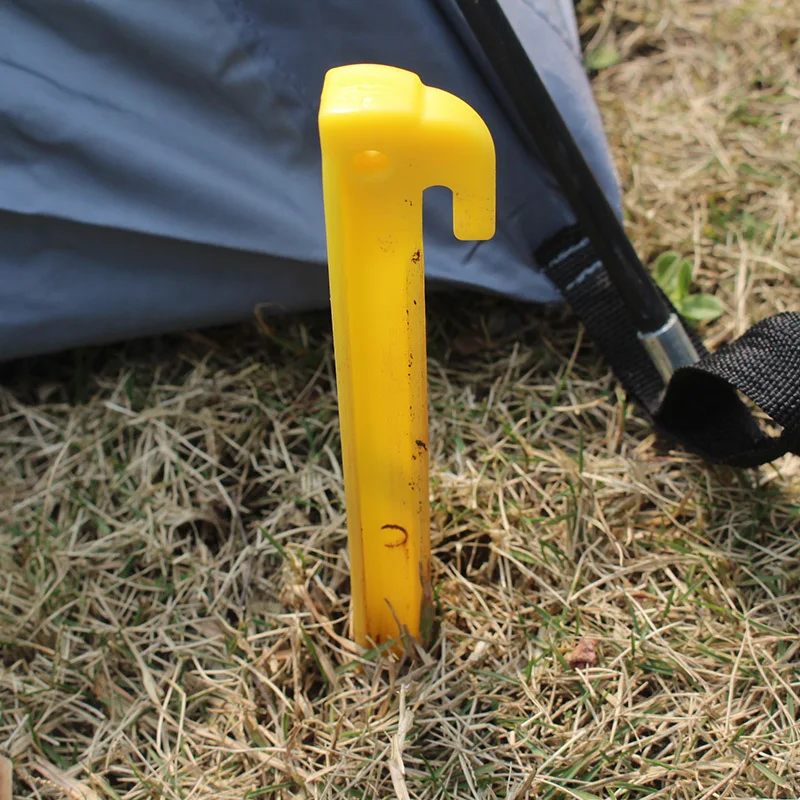 Outdoor 9 inch Ultra light plastic nail tent  sky Beach Butyl snow stake peg hooks camping accessories rod building