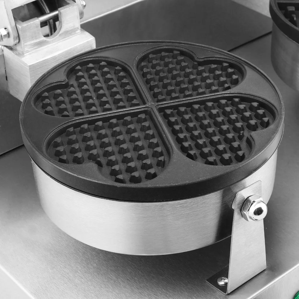 صانعة وافل غير لاصقة على شكل قلب ، جهاز خبز كهربائي على شكل قلب/زهرة