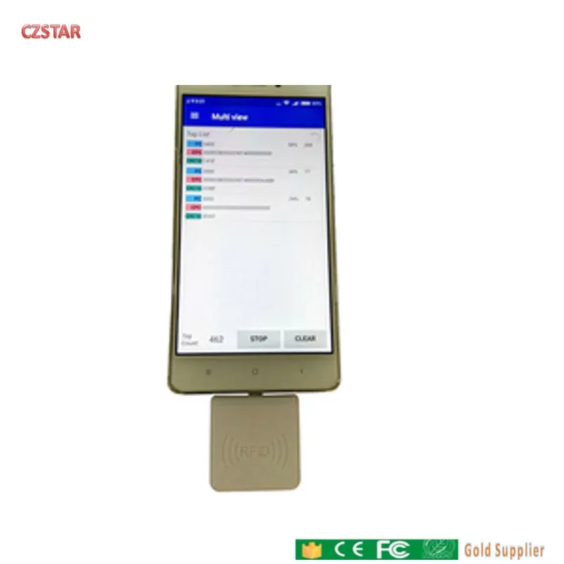 125khz mobile phone OTG usb card reader micro USB 840-960mhz RFID portable mini handheld card reader No Driver emulate keyboard