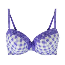 Push Up Women Bras Violet/Red Color  Priting Geometric Patten Have B/C Cup Girl's Love Bra Underwear Demi NO.ZBW014