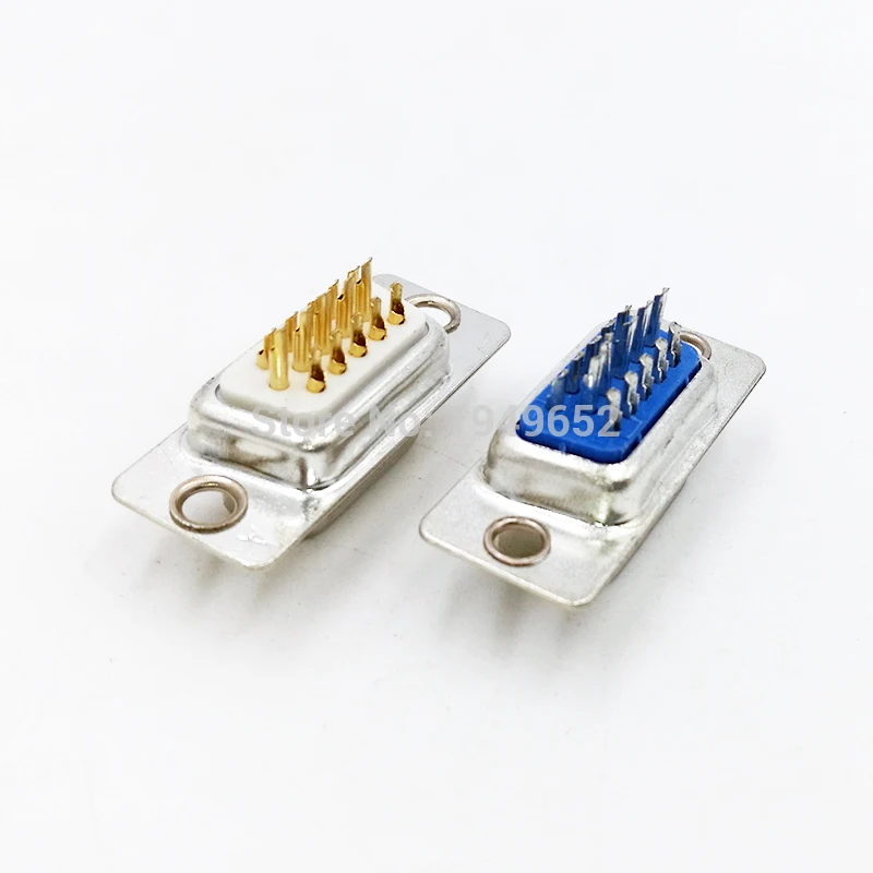 10PCS DB15 VGA Plug D type connector 3 row 15pin port socket  female Male adapter DP15