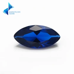 Size 3x6mm~8x16mm 106# 109# 120# 113# Blue Stone Maquise Shape Synthetic Spinel Gemstone For Jewelry Making