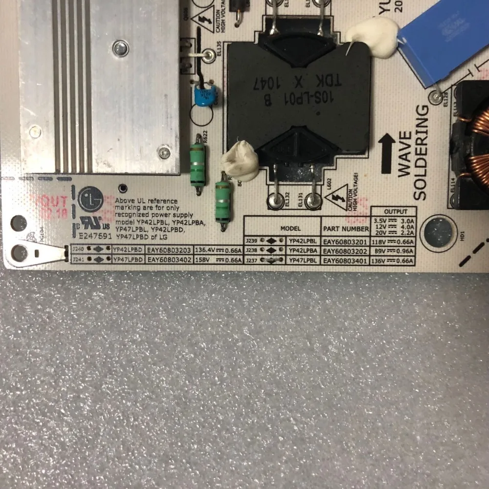 لوحة طاقة لـ SZYLIJ ، 100% أصلي ، 47LE5300CA ، EAY60803401 ، YP47LPBL