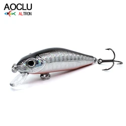 AOCLU-Sinking Jerkbait Wobbler Hard Bait,Minnow Crank Lure, All Class Boat, Inshore Fishing, VMC Hook, Japan Quality, 55mm, 5.5g