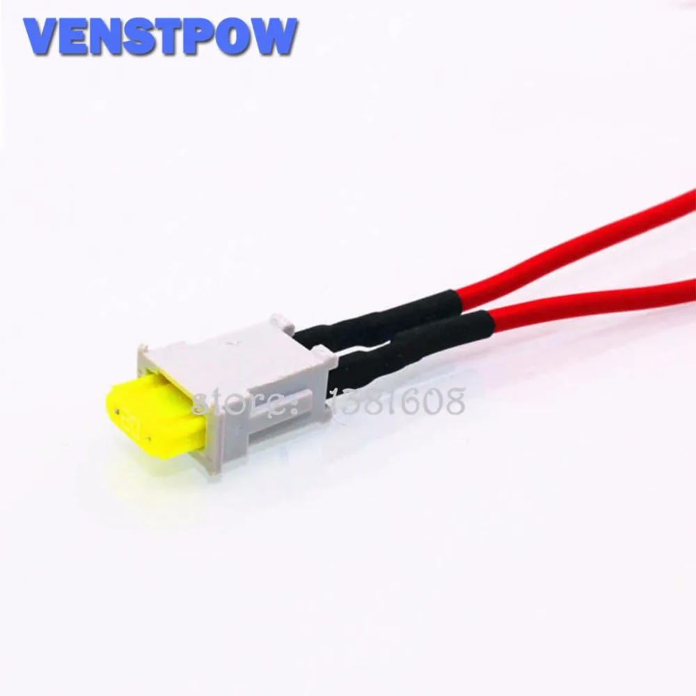 1PC 20A Small Fuse with Waterproof Insurance Socket Fuse Holder 2 Pins Wire for Car Truck Vehicle