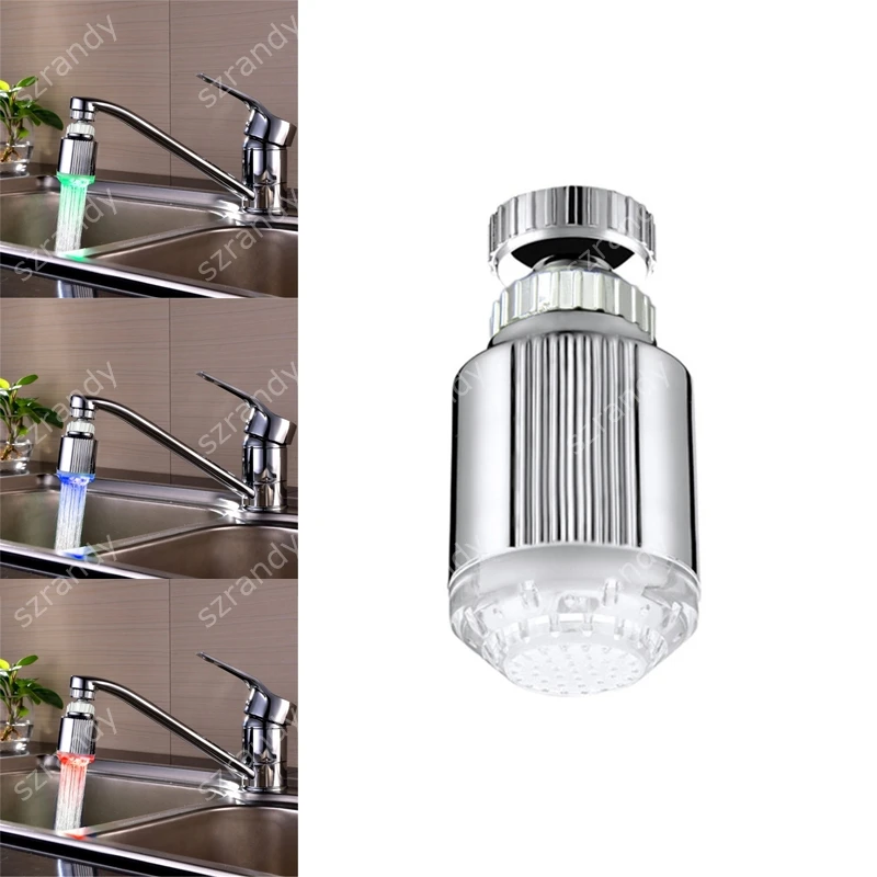 LED Water Faucet Light Shower Stream Tap Aerator
