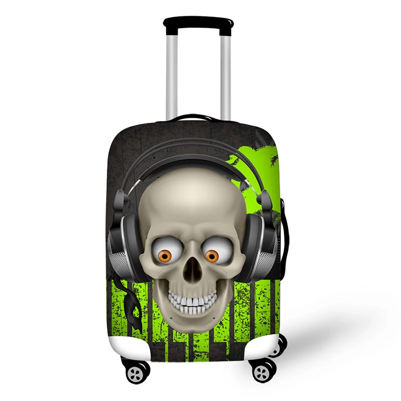 Skull Pattern Elastic Luggage Protective Cover Zipper Suit for 18-32 inch Trunk Case Travel Suitcase Covers Bags