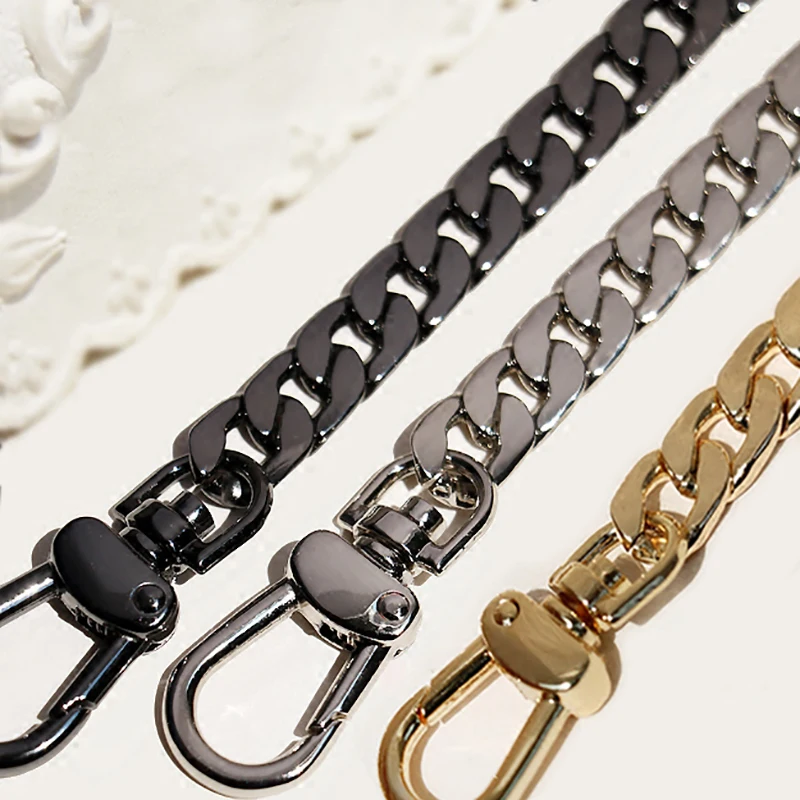 9mm Metal Replacement Chains Shoulder Bags Straps, Handles DIY 40cm-140cm Gold, Silver, Gun Black, Brushed Bronze Bag Handles