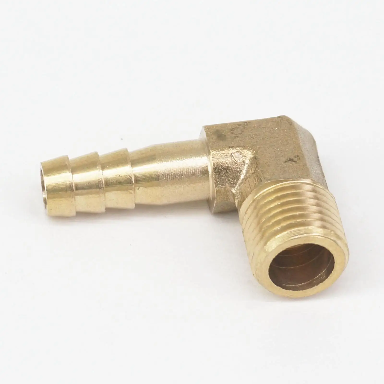 

LOT 2 Hose Barb I/D 8mm x 1/4" BSP Male Thread Elbow Brass coupler Splicer Connector fitting for Fuel Gas Water Plumbing